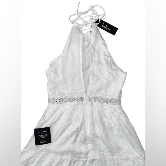 XS Lulu’s white halter dress NWT - Picture 5 of 6